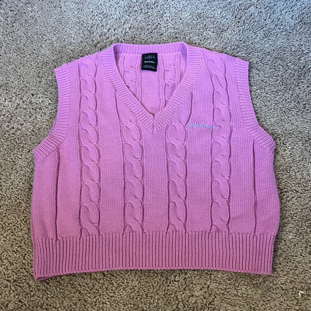Pink sweater vest